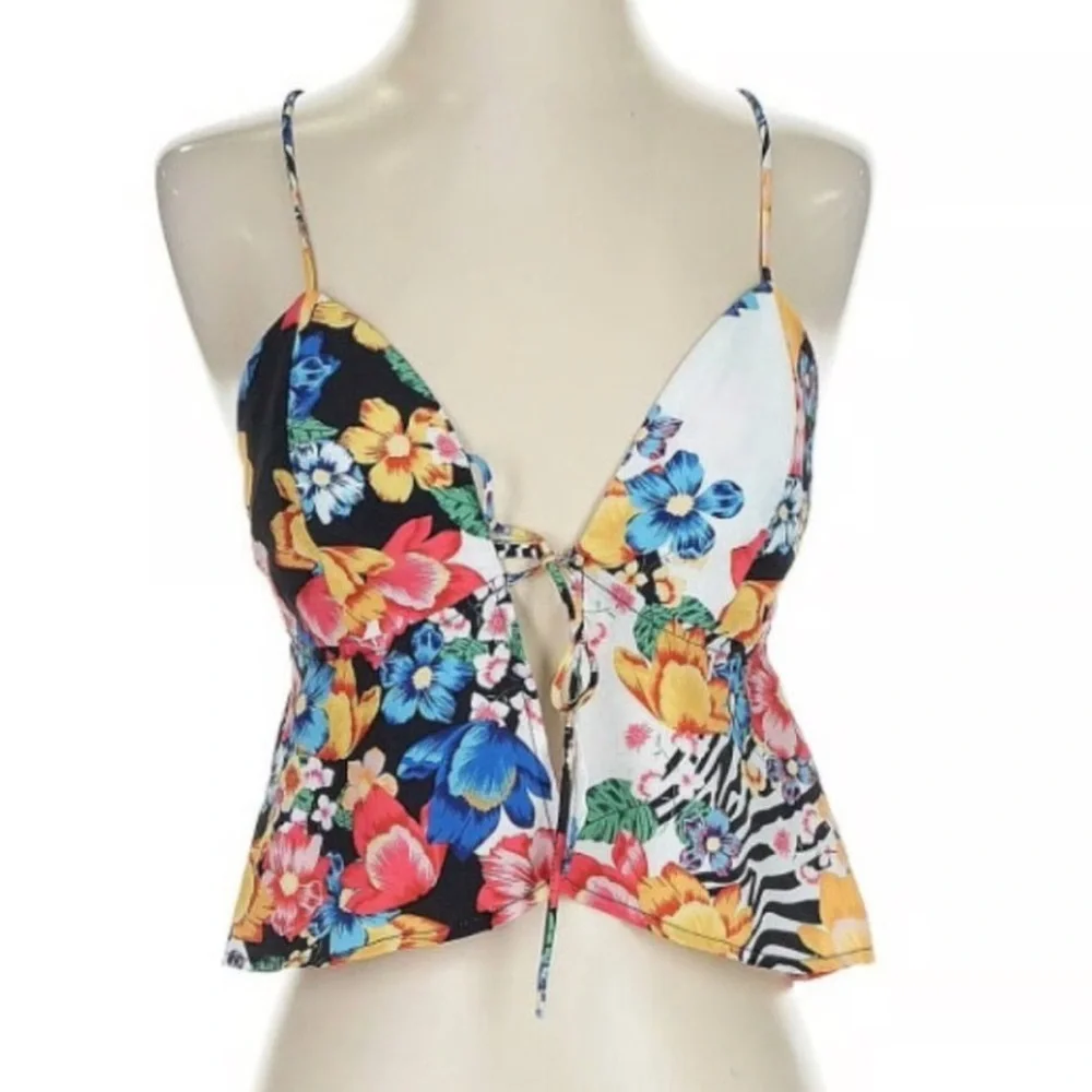 Revolve Superdown Multicolor Floral Top - Picture 4 of 4